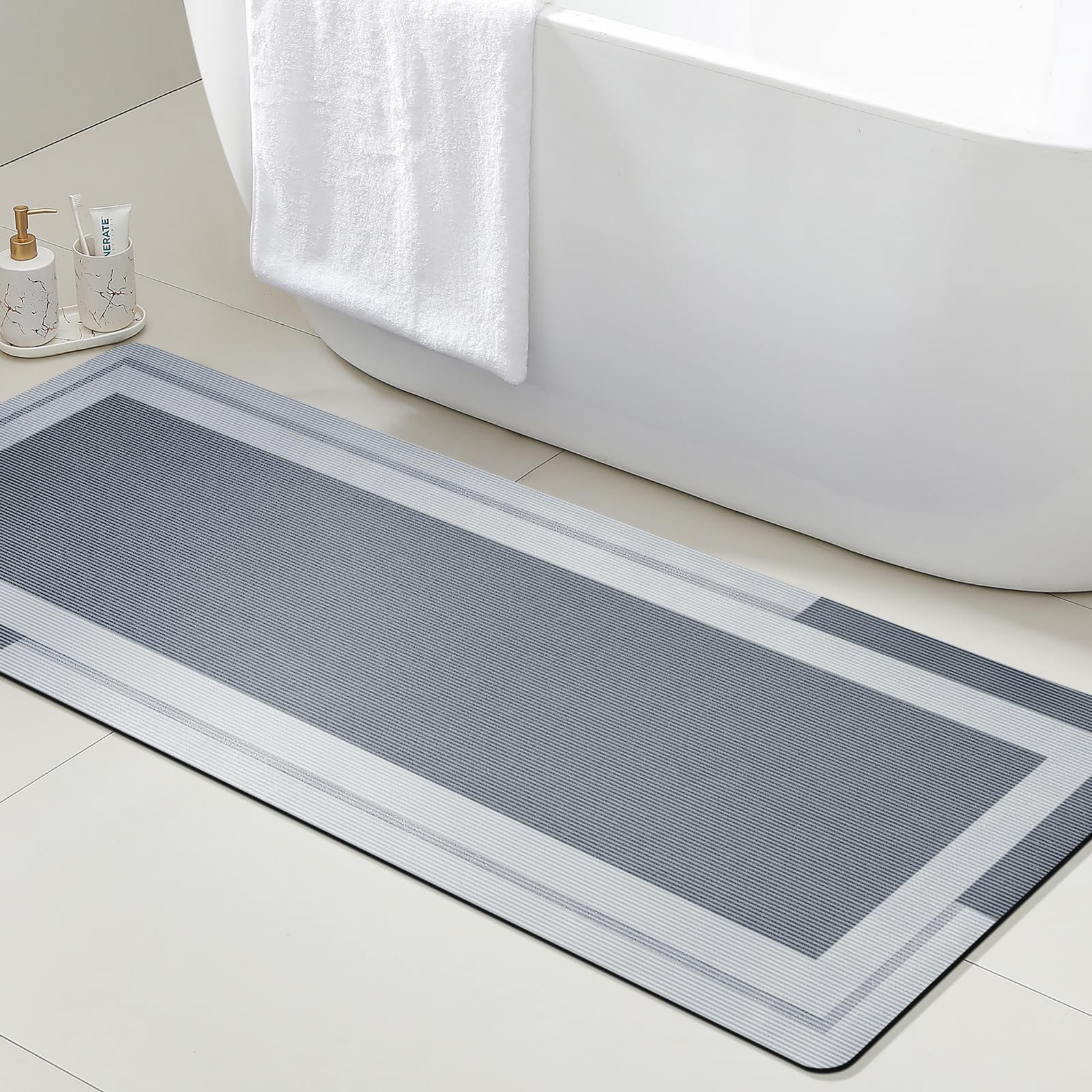Quick Dry Diatomite Bath Mat - VIKAMA Kaymaz Kauçuk Tabanlı Banyo Yolluk