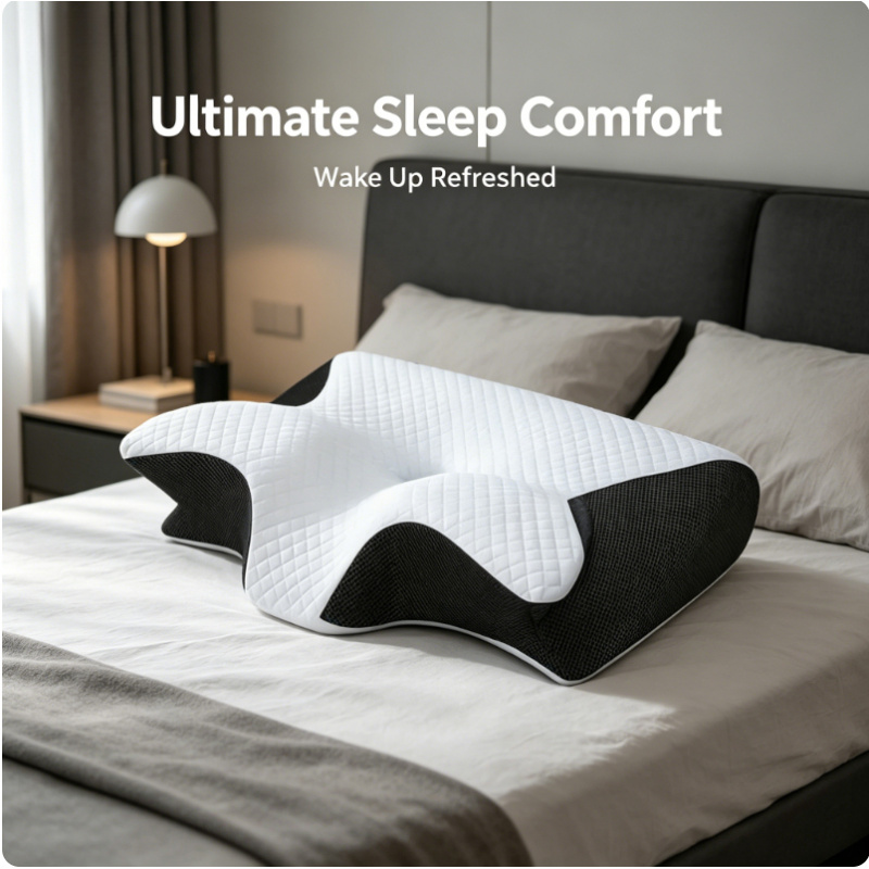 Memory Foam Orthopedic Pillow Neck Pain - Hafızalı Köpük Servikal Yastık, Yan, Sırt