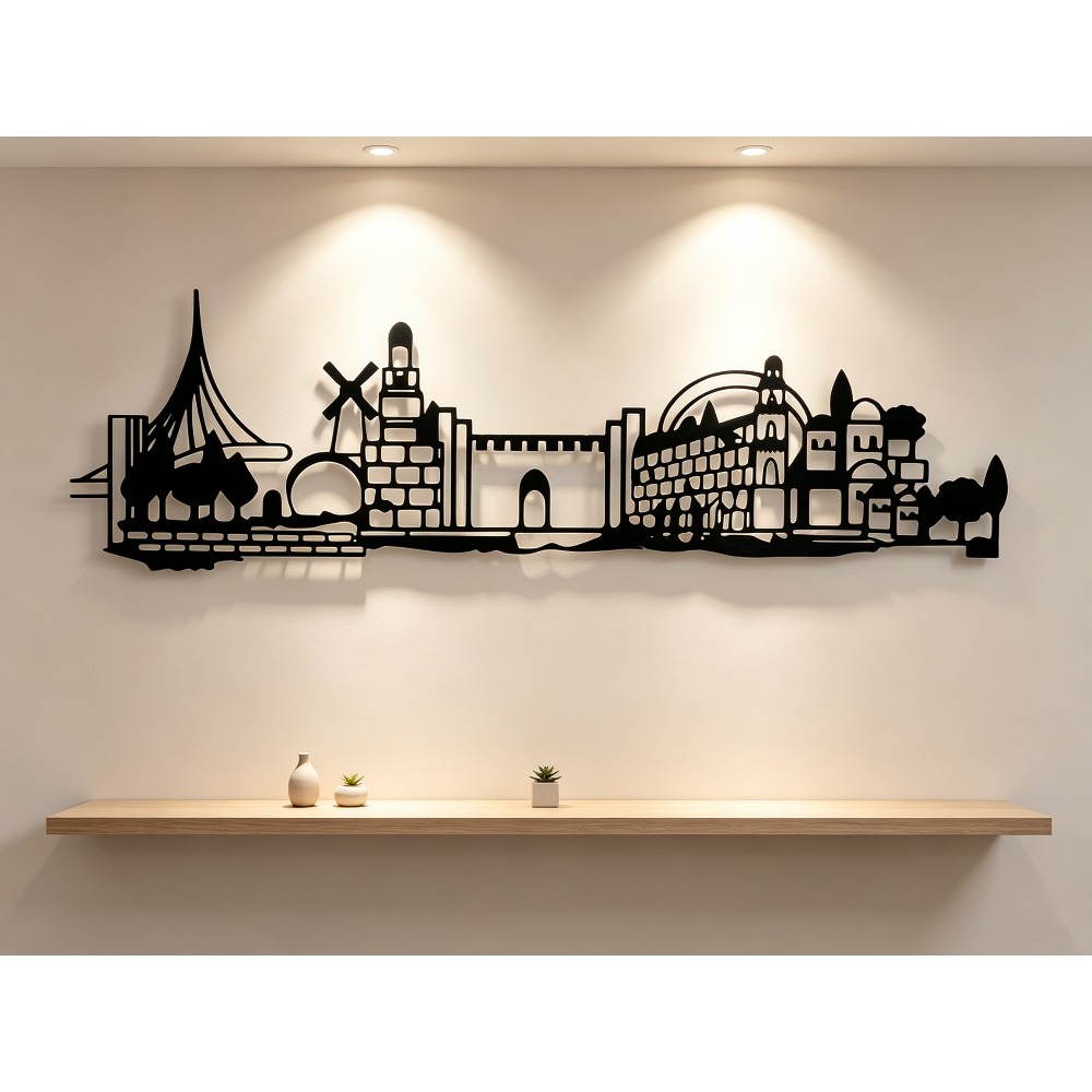 Home Decor - CIFBUY Metal Duvar Sanatı Kudüs Manzarası