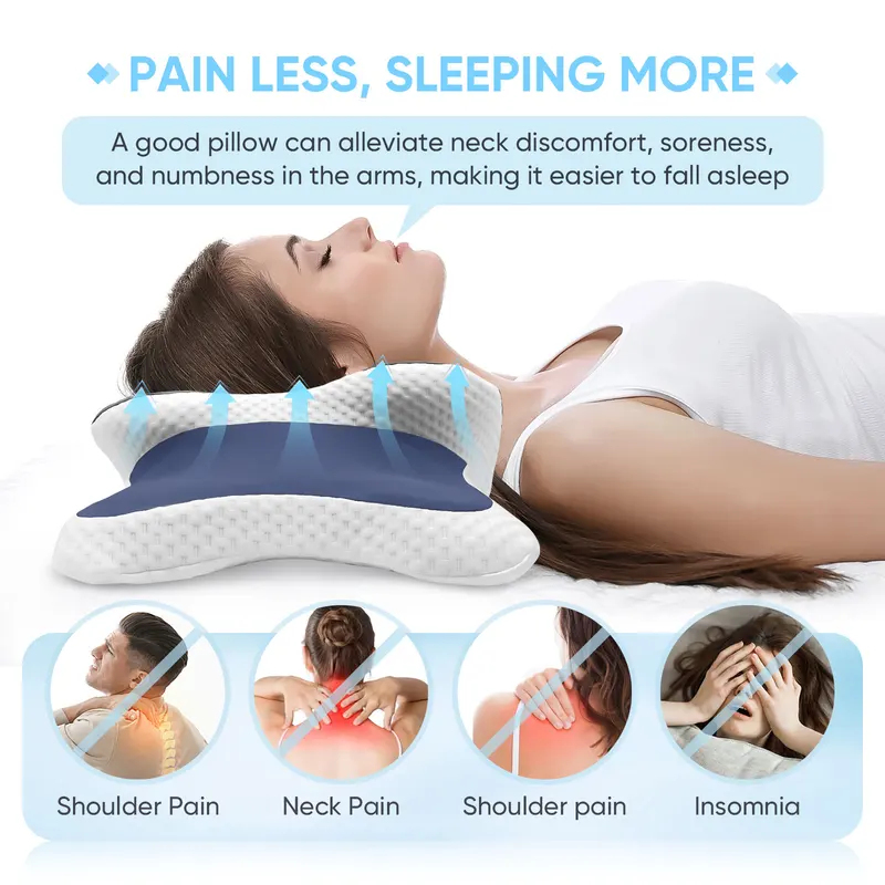 Memory Foam Orthopedic Pillow Neck Pain - Hafızalı Köpük Yastık Servikal Yastık Boyun