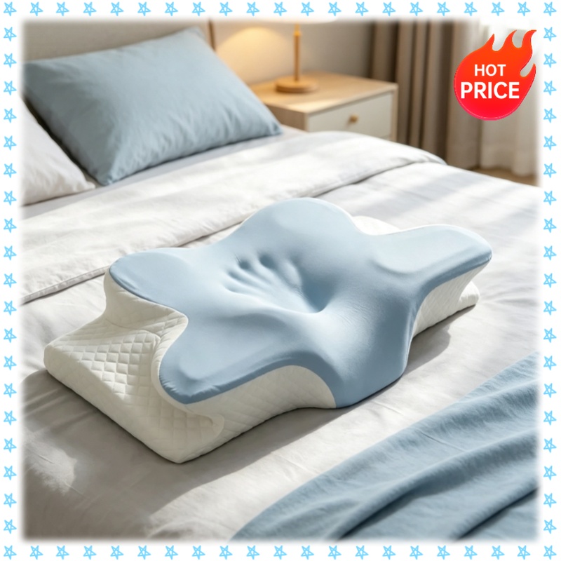 Memory Foam Orthopedic Pillow Neck Pain - Nefes Alabilen Soğutucu Memory Foam Servikal