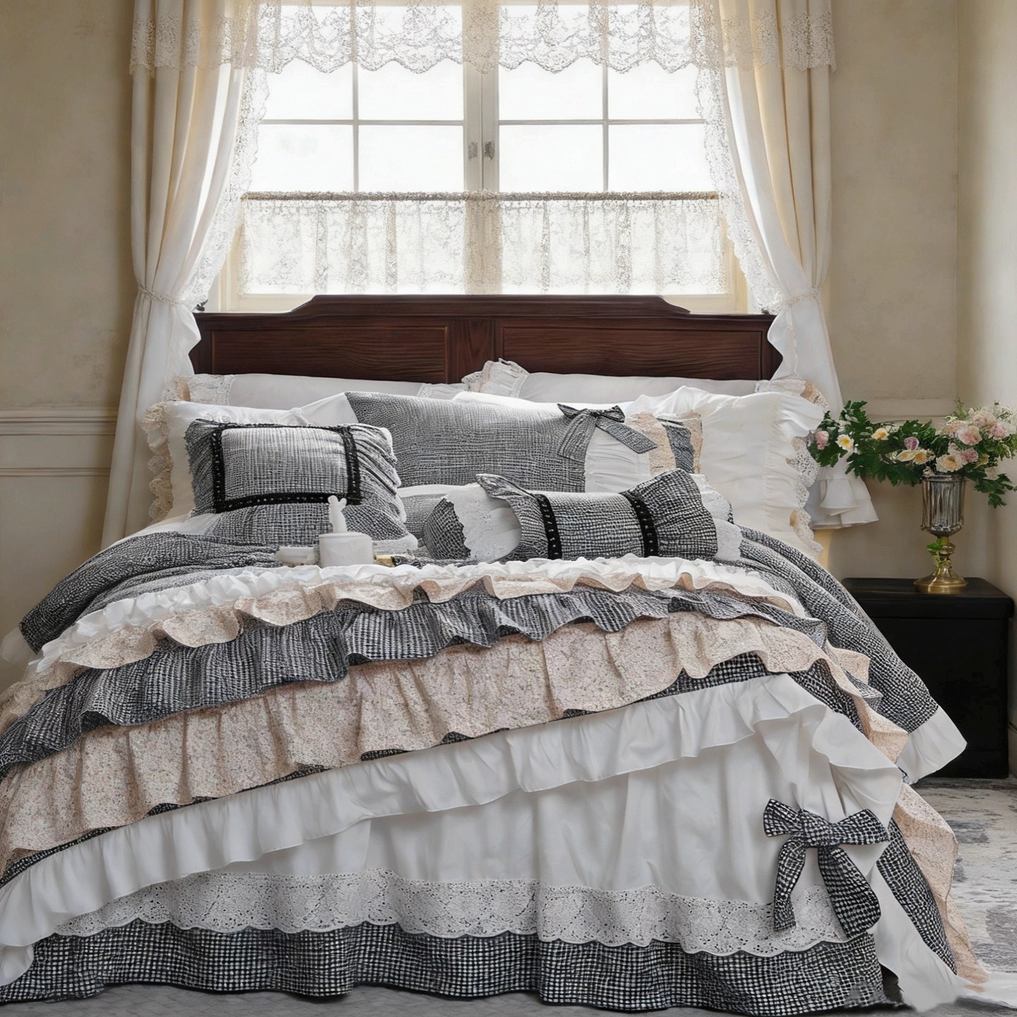 Aesthetic Floral Duvet Cover - Kır Evi Tarzı Yatak Örtüsü Seti