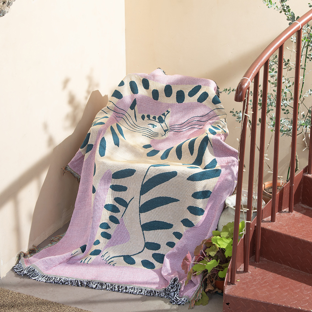 Tekstil şehir Ins pembe kız ke - Boho Throw Blanket Fringe incelemesi ve fiyatı