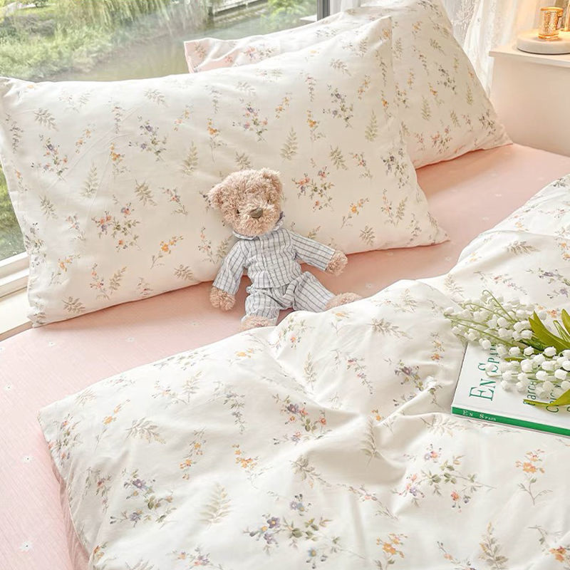Ins pembe çiçekler nevresim ta - Aesthetic Floral Duvet Cover incelemesi ve fiyatı