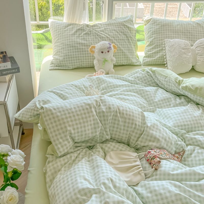 Fermuar basit ekose düz levha  - Duvet Cover Sets With Zipper incelemesi ve fiyatı