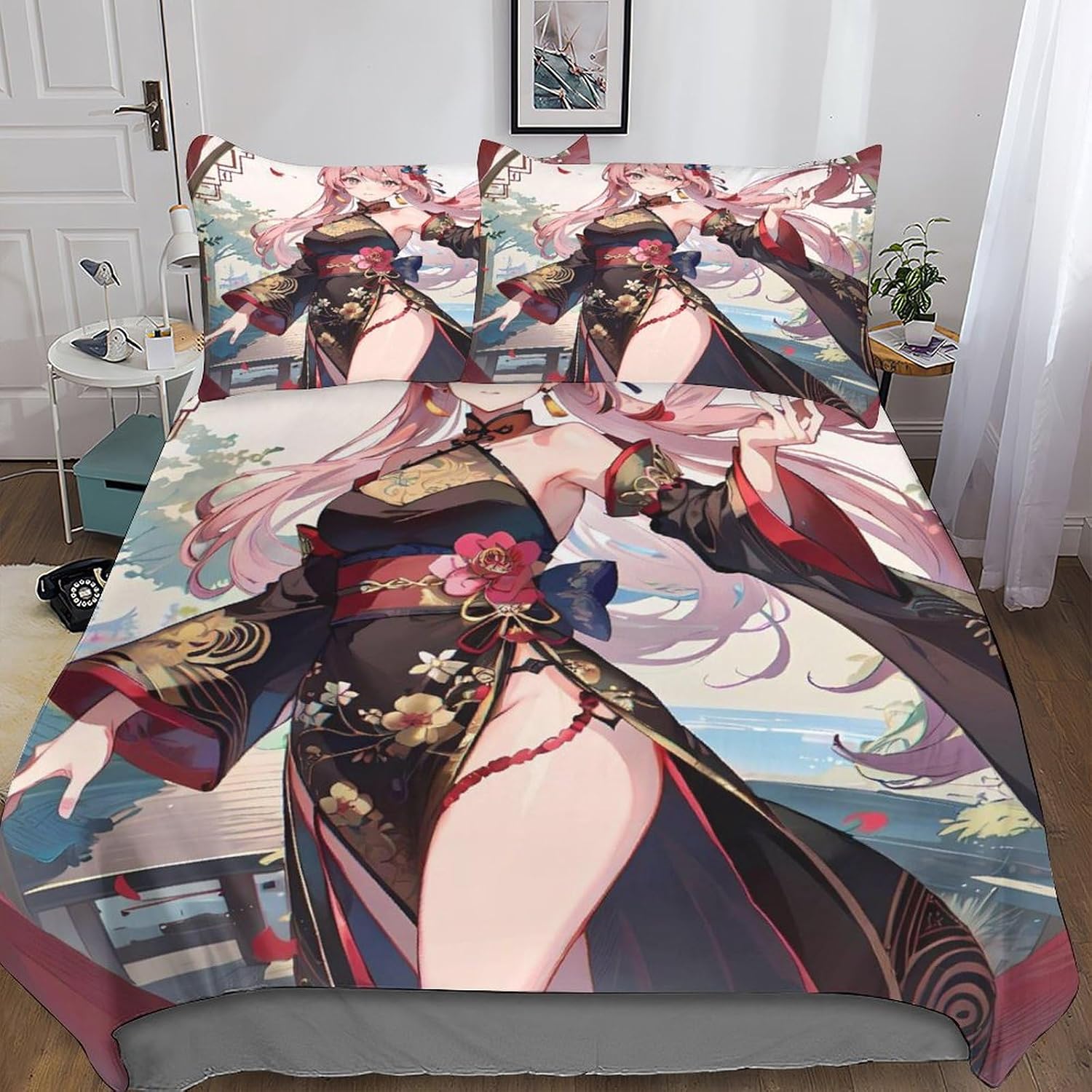 Anime kız nevresim seti karika - Duvet Cover Sets With Zipper incelemesi ve fiyatı
