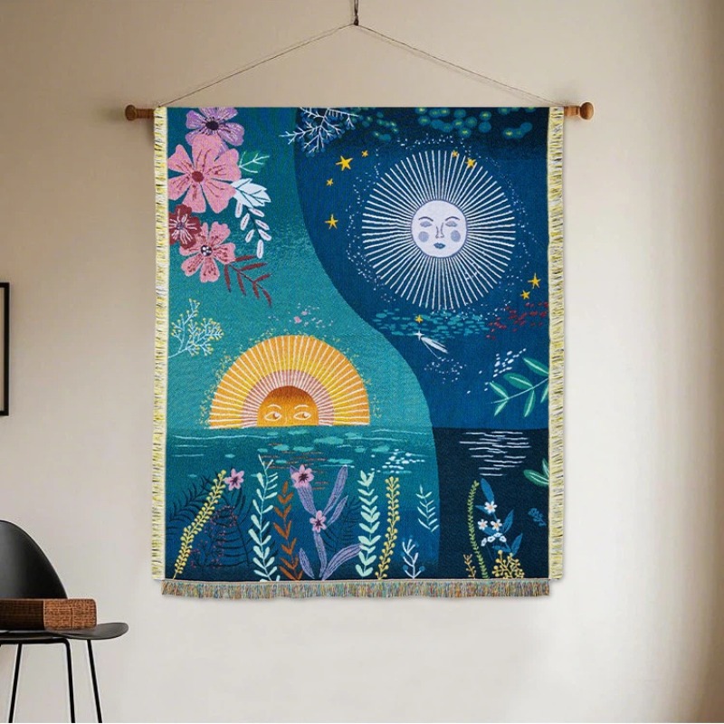 Göksel Güneş Ay Dokuma Goblen  - Boho Throw Blanket Fringe incelemesi ve fiyatı