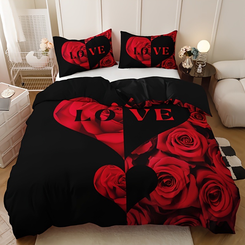 Kırmızı Gül Nevresim Takımı Ki - Duvet Cover Sets With Zipper incelemesi ve fiyatı