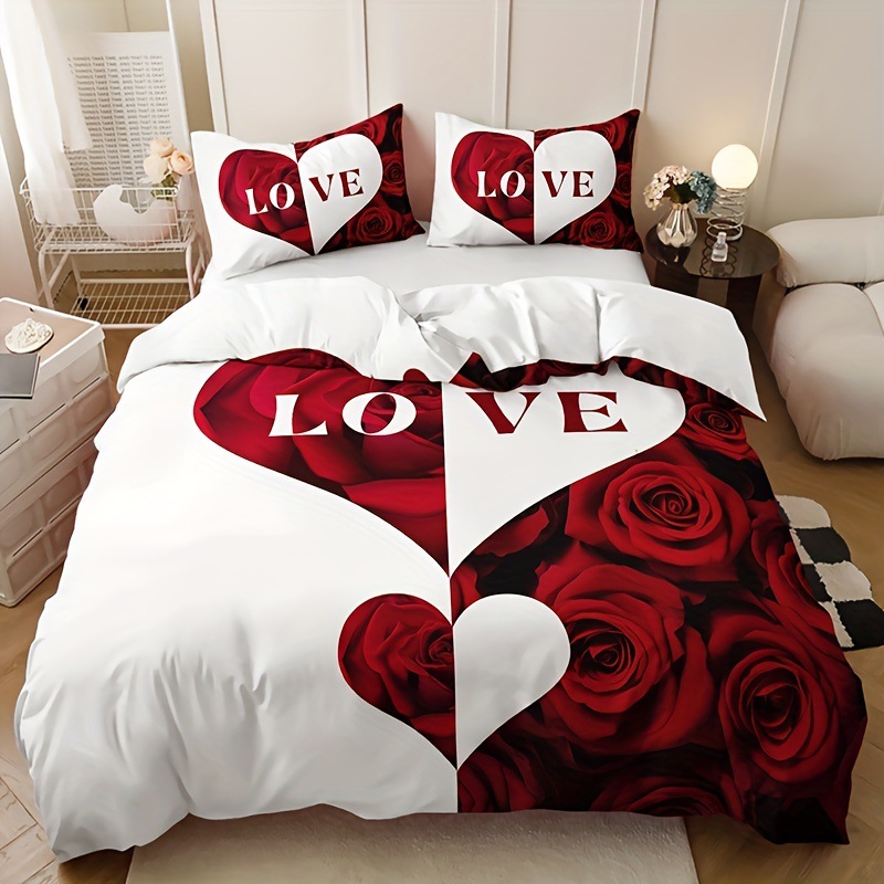 Kırmızı Gül Nevresim Takımı Ki - Duvet Cover Sets With Zipper incelemesi ve fiyatı