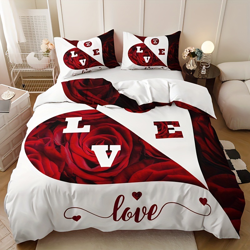 Kırmızı Gül Nevresim Takımı Ki - Duvet Cover Sets With Zipper incelemesi ve fiyatı