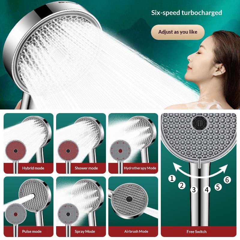 Yeni 6 Modlu Ayarlanabilir El  - High Pressure Shower Head Handheld incelemesi ve fiyatı