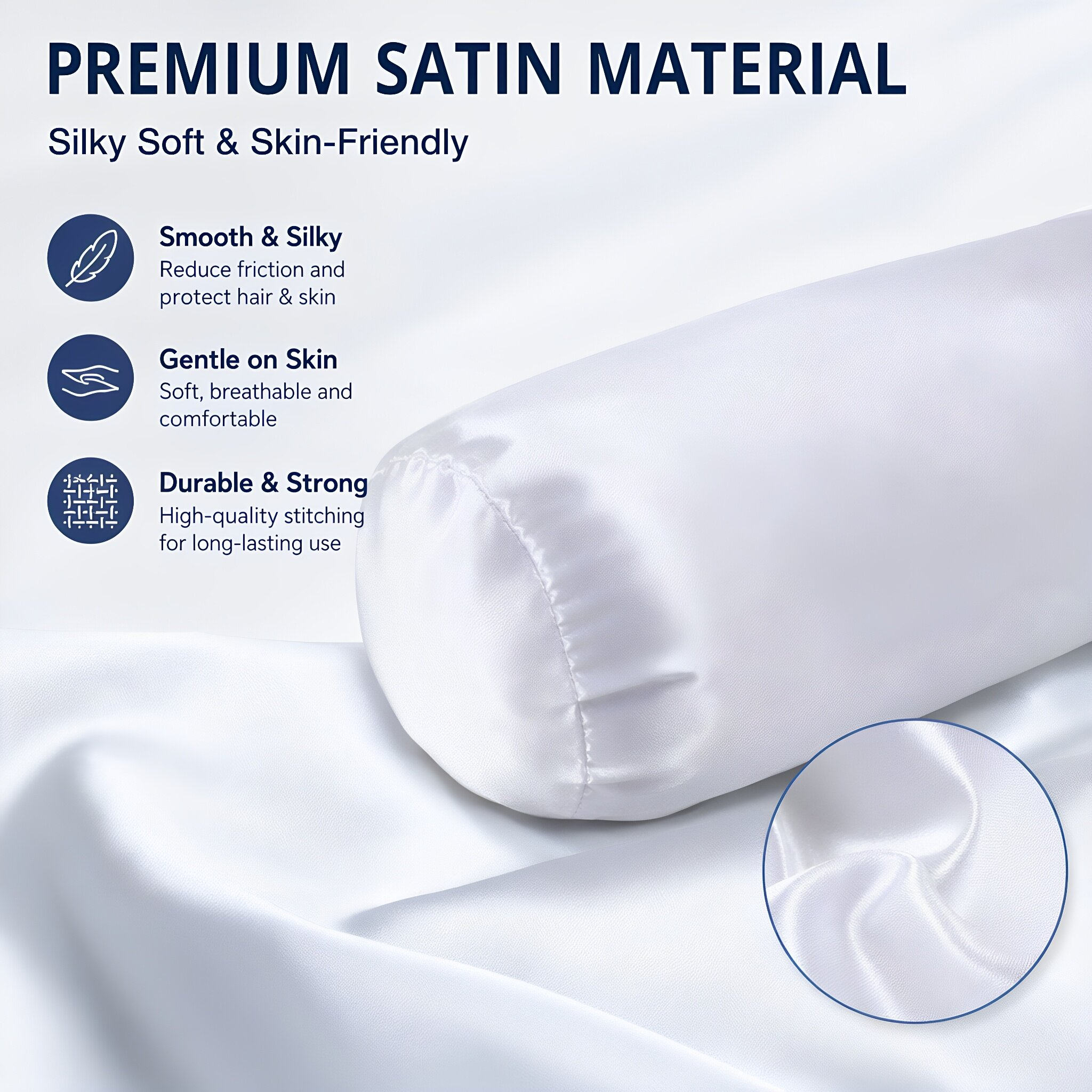 Beyaz Saten Boyun Yastığı Kılı - Satin Silk Pillowcase Hair Skin incelemesi ve fiyatı